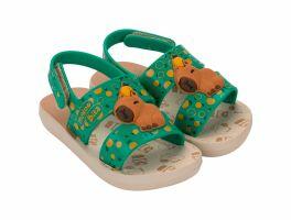 Sandália Mundo Bita Capi 23309 (17-25) - Bege Verde Bo539