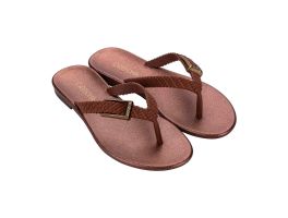 Rasteirinha Grendha Luz 19247 (33-40) - Marrom Cacau Metalizado Bq520 
