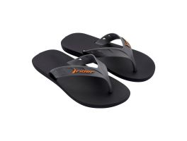 Chinelo Rider Street 11573 (37-44) - Ae963 Preto Cinza Laranja 