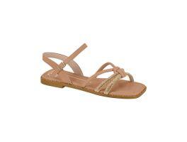 Sandalia Moleca 5547.104 (34-39) - Nude Creme  Ouro Cristal 100930