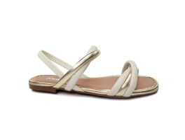 Sandália Moleca 5435.542 (34-39) - Branco Off Dourado 35432