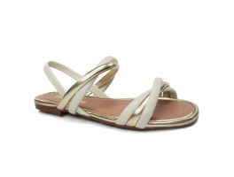 Sandália Moleca 5435.542 (34-39) - Branco Off Dourado 35432
