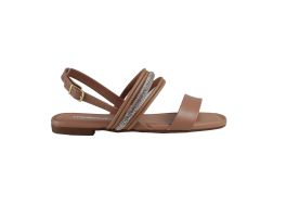 Sandália Moleca 5435.554 (34-39) - Nude Creme Ouro Claro 100930 