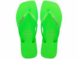 Havaianas Slim Square Glitter Neon (39/40) - Bege Verde 1496