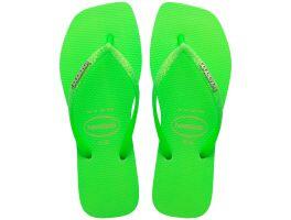 Havaianas Slim Square Glitter Neon (35-40) - Bege Verde 1496 