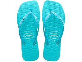 Havaianas Slim Square Glitter Neon (33-40) - 8747 Bege Palha Azul 