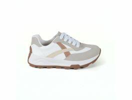 Tênis Beira Rio 4328.104 (34-39) - Branco Cinza Creme 102843 