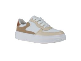 Tênis Beira Rio 4305.112 (34-39) - Branco Bege Creme Camel 103031 