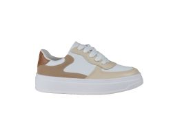 Tênis Beira Rio 4305.112 (34-39) - Branco Bege Creme Camel 103031 