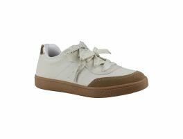 Tênis Beira Rio 4313.108 (34-39) - Branco Off Tan Dourado 105494 