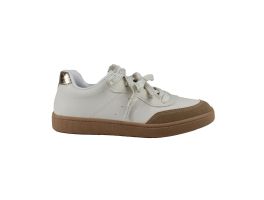 Tênis Beira Rio 4313.108 (34-39) - Branco Off Tan Dourado 105494 