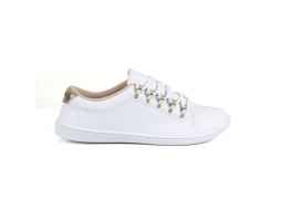 Tênis Moleca 5605.467 (34-39) - Branco Dourado 17165 