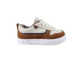 Tênis Molekinho 2136.164 (20-26) - 99864 Branco Off Caramelo Marinho