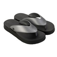 Tamanco Zaxy Crush Flatform 19073 (33-40) - Bg123 Prata Claro Preto 