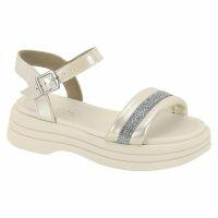 Sandália Molekinha 2373.102 (26-36) - Branco Off/Cristal 107444