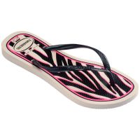 Havaianas Slim Animals (37/38)  - Bege Palha Cinza Dark Metálico 7018 