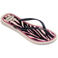 Havaianas Slim Animals (35-40) - Bege Palha Cinza Dark Metal 7018