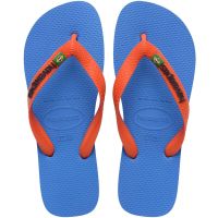 Havaianas Brasil Logo (33/34) - Azul Laranja 2609 