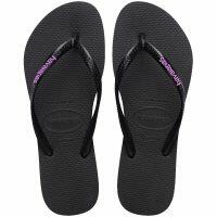 Havaianas Slim Logo Pop-Up (41/42) - Preto Roxo Beta 2264 