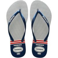 Havaianas Slim Nautical  (37/38) - Branco Marinho Vermelho 0425