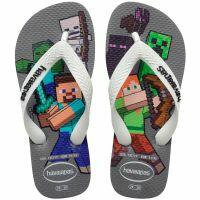 Havaianas Kids Minecraft (35-42) - Cinza Aço Branco 1077