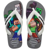 Havaianas Kids Minecraft (27/28) - Cinza Aço Branco 1077