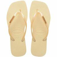 Havaianas Slim Square Logo Mettalic (35/36) - Buttercream 9556