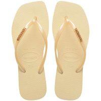Havaianas Slim Square Logo Metallic (35-40) - Buttercream 9256