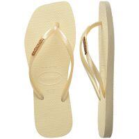 Chinelo Havaianas Slim Square Logo Metallic Feminino