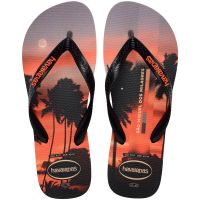 Havaianas Top Surfer I (37/38) - Cinza Aço Preto Laranja Sunset 7345