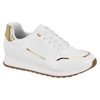 Tênis Beira Rio 4339.103 (34-39) - Branco/Dourado 17165