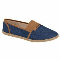 Sapatilha Moleca 520.59 (34-39) - Jeans Escuro/Camel 111596