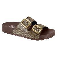 Tamanco Moleca 5436.401 (34-39) - Chocolate/Dourado 102510