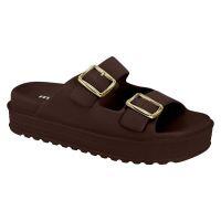 Tamanco Moleca 5577.100 (34-39) - Chocolate/Ouro Claro 102196