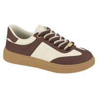 Tênis Moleca 5846.104 (34-39) - Branco Off/Chocolate 101988
