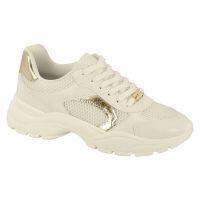 Tênis Moleca 5848.102 (34-39) - Branco Off/Dourado 35432