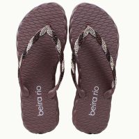 Chinelo Beira Rio 8557.109 (34-39) - Chocolate Creme Preto 106569