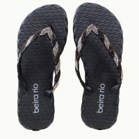 Chinelo Beira Rio 8557.109 (34-39) - Preto Creme Preto 106989