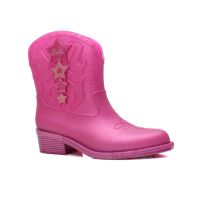 Bota Barbie Western 23227 (26-34) - Rosa Médio Prata Bm409 