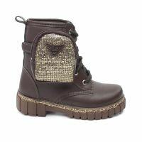 Bota Coturno Nilqi 1510.6 (28-34) - Café Glitter 60