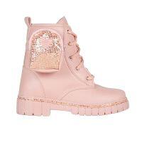 Bota Coturno Nilqi 1510.6 (28-34) - Rose C/ Bolsa Sola Glitter 03