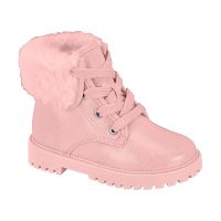 Bota Molekinha 2126.524 (19-25) - Rosa Gliter Prata Rosa 108048 