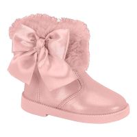 Bota Molekinha 2184.106 (19-25) -  Rosa Glitter Prata Rosa 108048