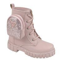 Bota Coturno Nilqi 1510.6 (28-34) - Rose C/ Bolsa Sola Glitter 03