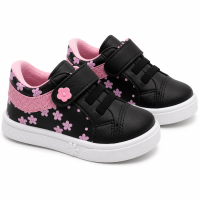 Tênis Linda Ju 202607 (20-27) - Preto/Rosa 036