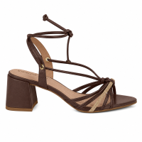 Sandália Beira Rio 8596.103 (34-39) - Chocolate/Bege 110540