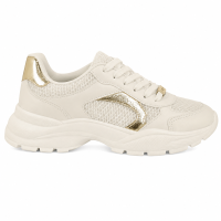Tênis Moleca 5848.102 (34-39) - Branco Off/Dourado 35432