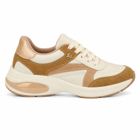 Tênis Modare 7414.100 (34-39) - Branco Off/Caramelo/Dourado 110529
