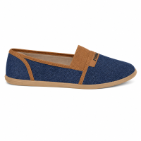Sapatilha Moleca 520.59 (34-39) - Jeans Escuro/Camel 111596