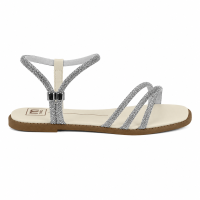 Sandália Moleca 5594.104 (34-39) - Cristal Silver/Branco Off 91295